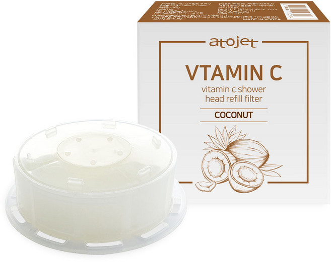 아토젯 비타민 샤워기 헤드필터, 1개, 코코넛향
