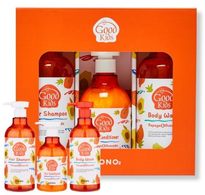 아토앤오투 굿 키즈 헤어 샴푸 + 컨디셔너 + 바디워시 세트, 1세트