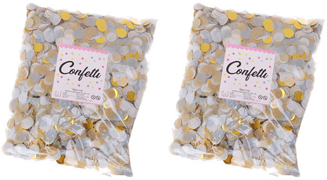 LivingDA 多色紙屑 50g 2入, 金色調
