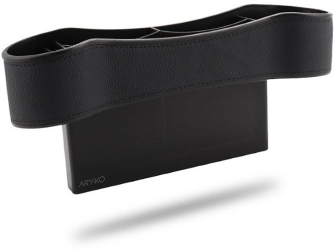 아리코 차량용 가죽 멀티 사이드 콘솔케이스 블랙, 1개