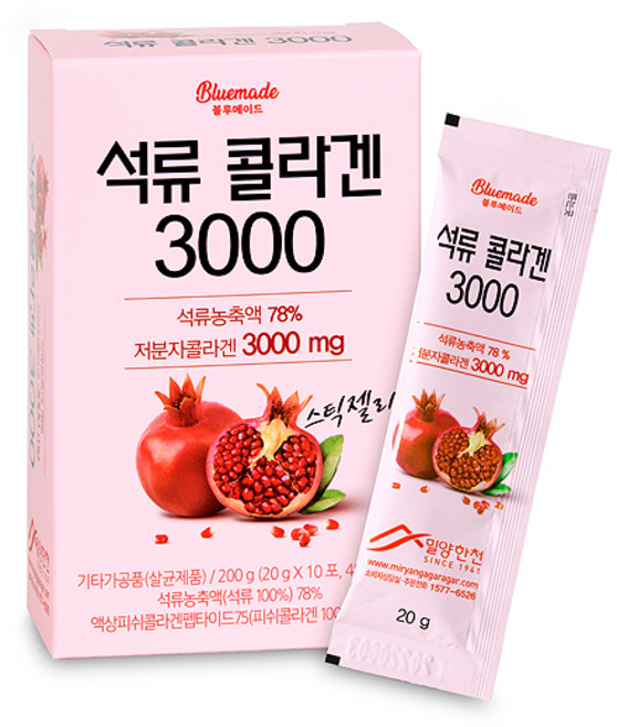밀양한천 석류콜라겐 3000, 200g, 1개