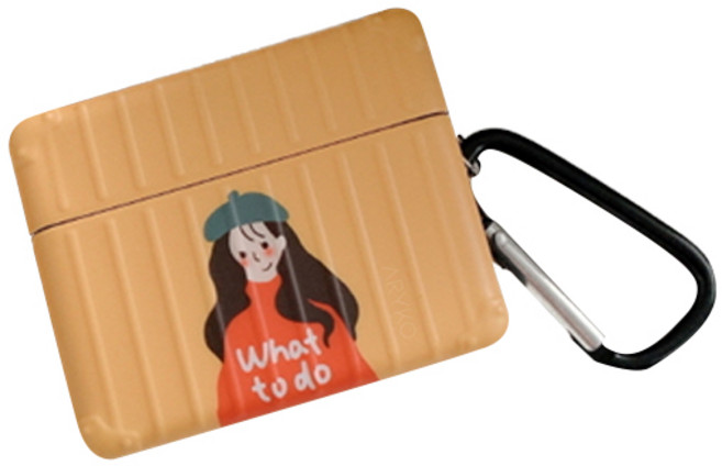 아리코 편안한 소녀소녀 에어팟 프로 케이스, 옐로우