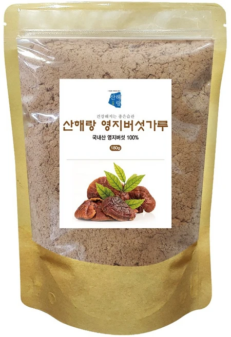 산해랑 영지버섯 분말, 1개, 180g - 쿠팡