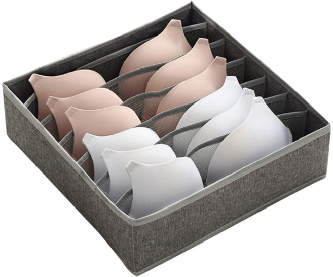 OON 속옷 양말 칸막이 서랍정리함 7칸, 그레이, 1개