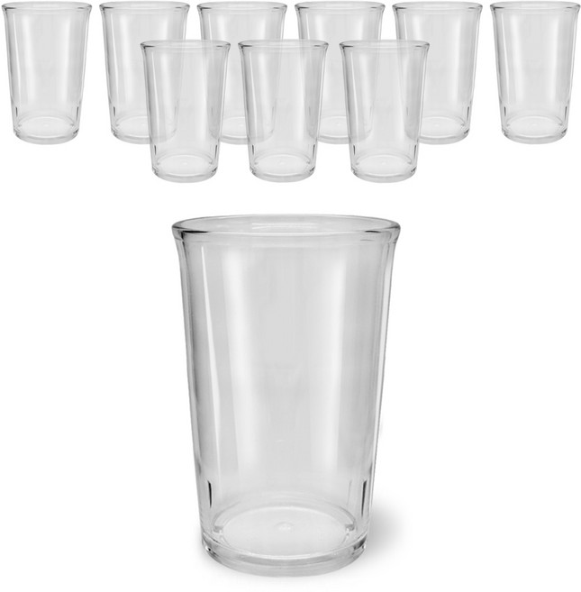 미르코리아 스타 다회용 PC컵 270ml, 투명, 10개