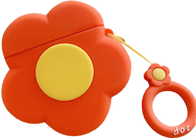 아리코 BIG 플라워 에어팟 케이스, 오렌지