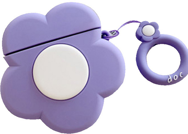 아리코 BIG 플라워 에어팟 케이스, 퍼플