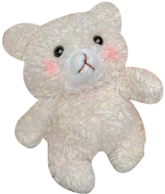 아리코 발그레 뜨개 곰돌이 에어팟 케이스, 화이트