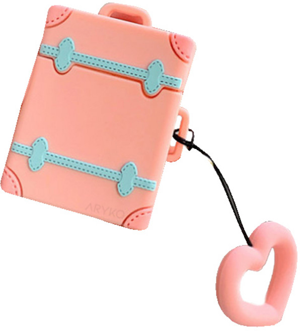 아리코 빈티지 캐리어 에어팟 케이스, 핑크