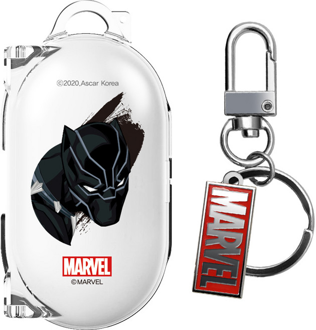 마블 투명 버즈 플러스 케이스, 블랙팬서