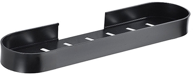 모나코올리브 메탈라인 라운딩 멀티선반 심플형 30cm + 실란트픽스, 블랙, 1세트