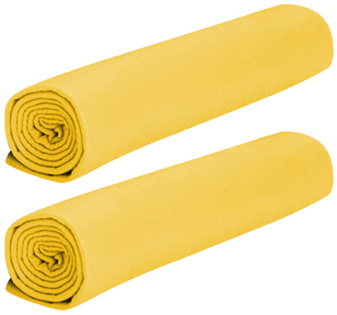 블럭마트 반려동물 심플 타월 2p, 옐로우