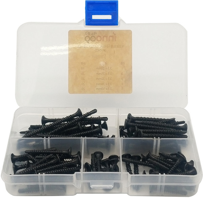 이노공구 석고보드용 양날나사 5종 세트 흑색 1042, 1세트