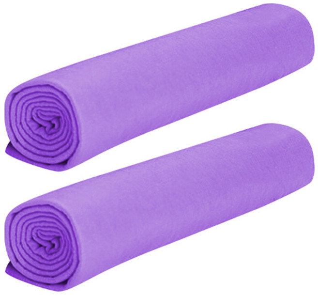 블럭마트 반려동물 심플 타월 2p, 퍼플