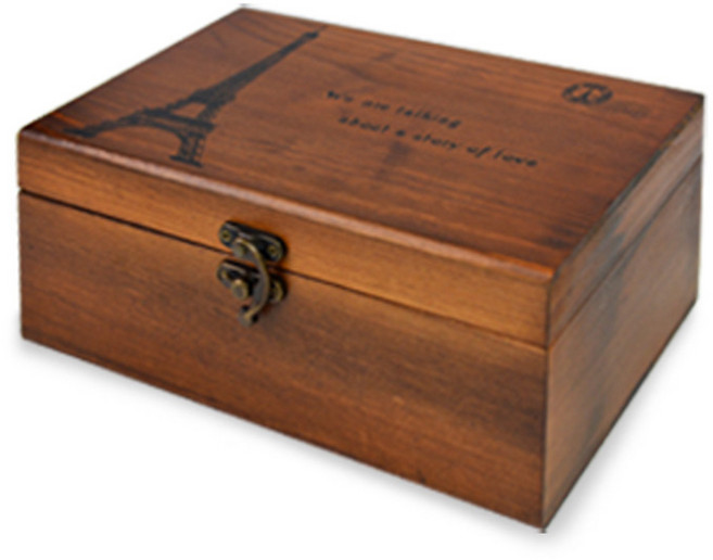 대형원목 반짇고리 바느질세트, 브라운 에펠탑, 1세트