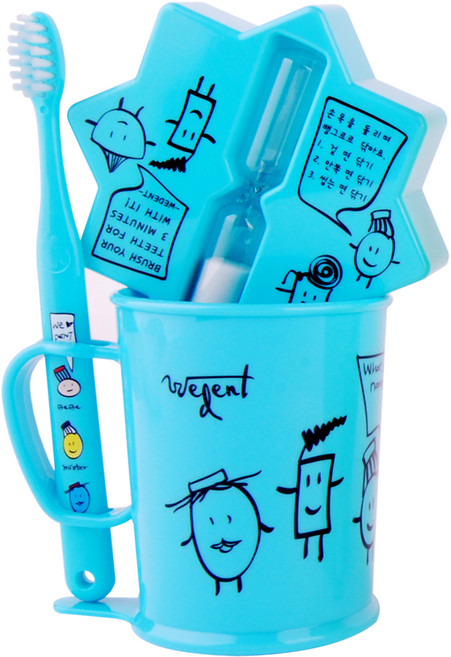 위덴 어린이 양치컵 세트 스카이 8~11세, 1세트