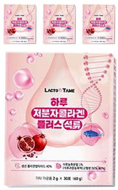 락토테미 하루 저분자 콜라겐 플러스 석류, 60g, 4개