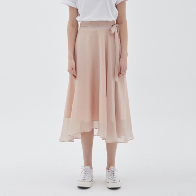 로에일 웨이브 텐셀 롱 스커트