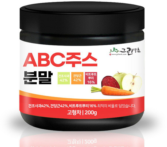 그린약초 풋사과 비트 당근 황금비율 ABC주스 분말, 1개, 200g