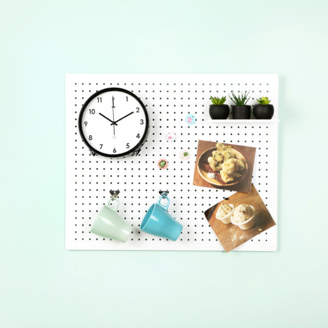 타공판닷컴 인테리어 타공판 모던 대형 600 x 500 mm, 1개, 화이트