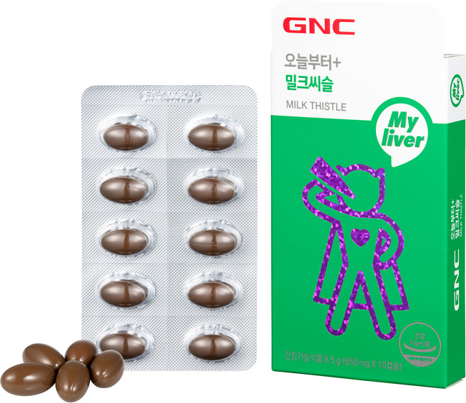 GNC 오늘부터플러스 밀크씨슬, 10정, 1개