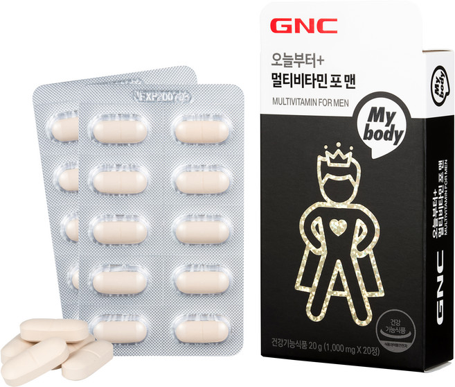 GNC 오늘부터플러스 멀티비타민 포 맨, 1개, 20g