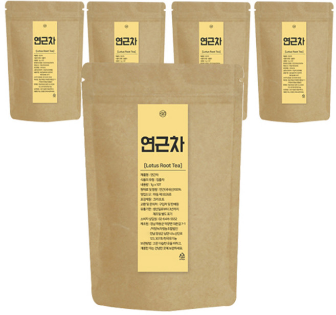 연근차 티백, 1g, 10개입, 5개