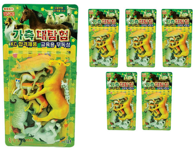 황용토이 가축 대탐험 피규어 15종 세트, 6세트