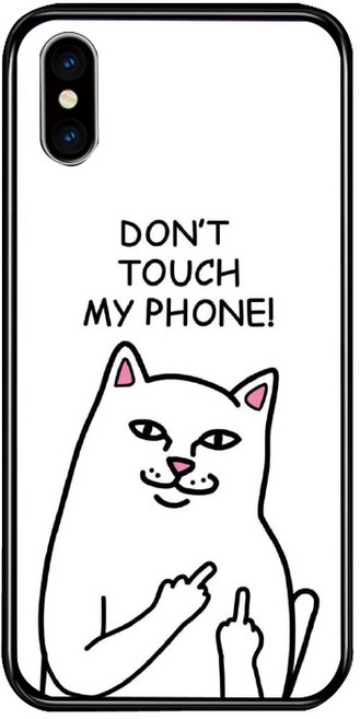 比中指貓手機殼