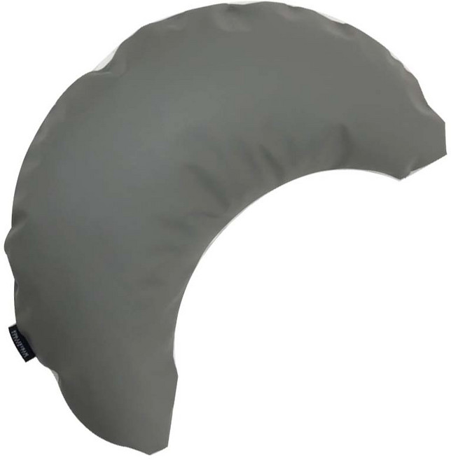 마벨러스홈데코 가죽 반달 쿠션, 그레이