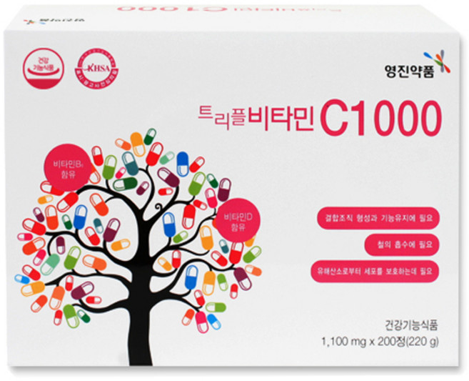 영진약품 트리플 비타민 C1000, 1개, 200정