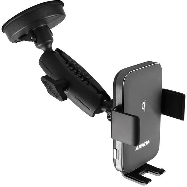 ARKON 무선N오토 로버스트 차량용 유리 대쉬 무선충전 핸드폰 거치대 AWCRM379, 1세트