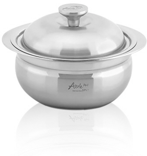 크로벨 인덕션 애플팟 통5중 스테인레스 양수냄비, 14cm, 1개