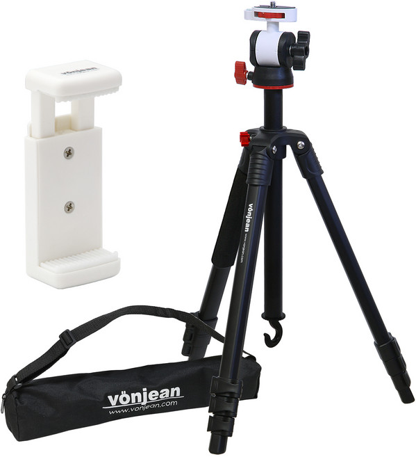 본젠 삼각대 블랙W VT-360F + 스마트폰 그립 거치대 화이트, VT-350M(삼각대 + 거치대), 1개