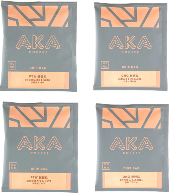 AKA 드립백 샘플러 OMG 10g x 2p + FTW 10g x 2p, 1세트, 1개, 1개입