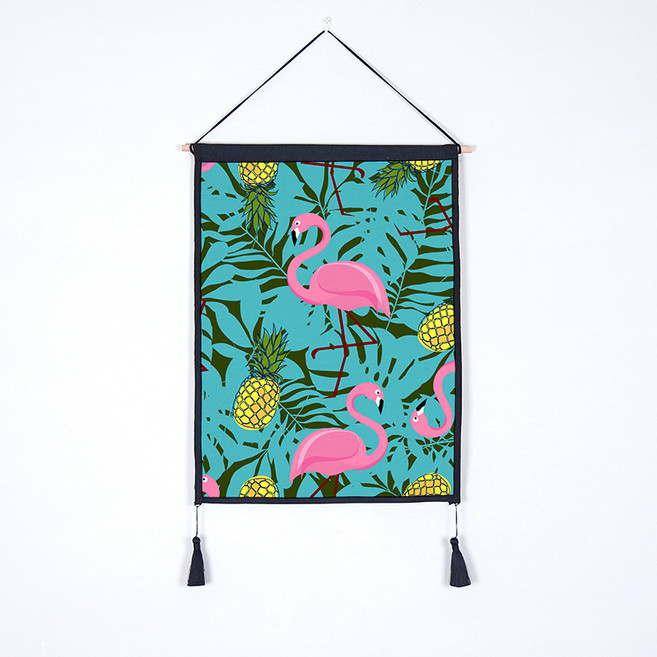 콩 케이리빙홈 홍학 패턴 홈 데코 액자, 1