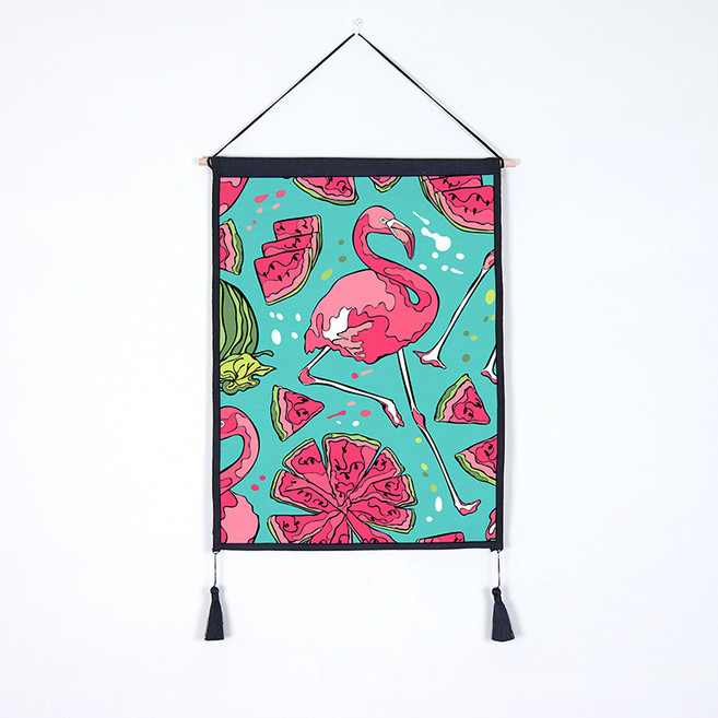 콩 케이리빙홈 홍학 패턴 홈 데코 액자, 6