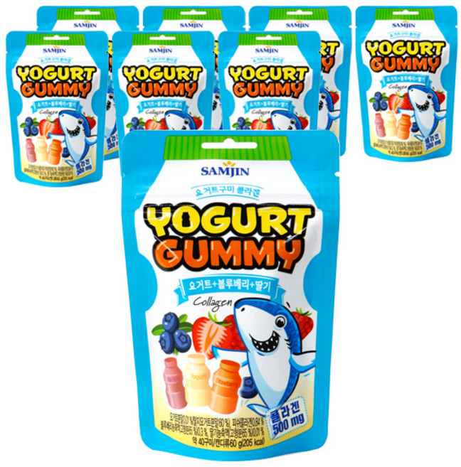 삼진 요거트구미 콜라겐 500mg, 60g, 8개