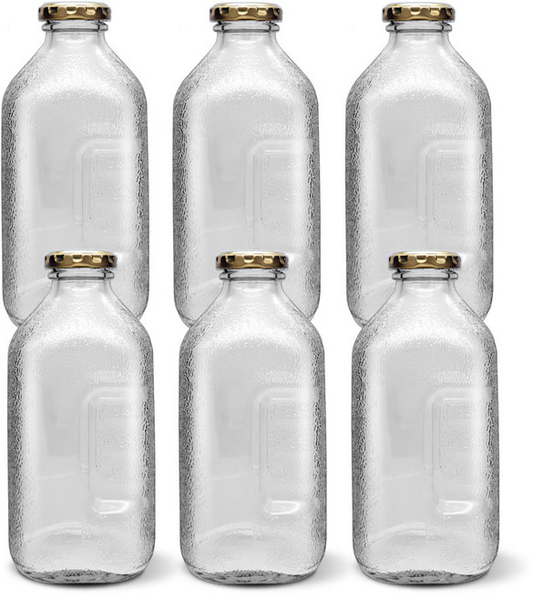 미르코리아 델몬트 주스병 골드캡, 500ml, 6개