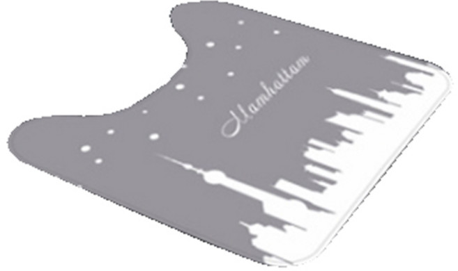 더자카 모던 일러스트 변기매트, 시티