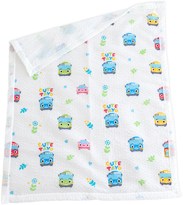 시은데코 타요 가든 시어서커 아기 여름 낮잠이불, 화이트