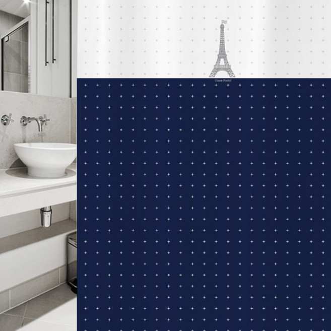 수풀 패브릭 샤워 커튼 1520 x 1880 mm sc460 + 스테인리스 고리 12p, 1세트