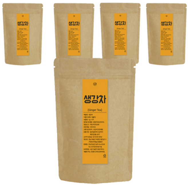 한국유기농 생강차, 1g, 10개입, 5개