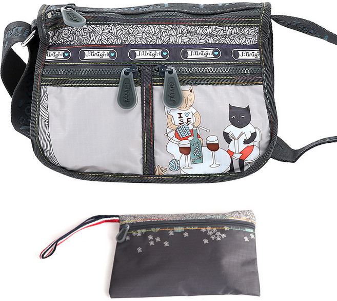 미니걸 고양이 투포켓크로스 소 + 파우치 CG190 숄더
