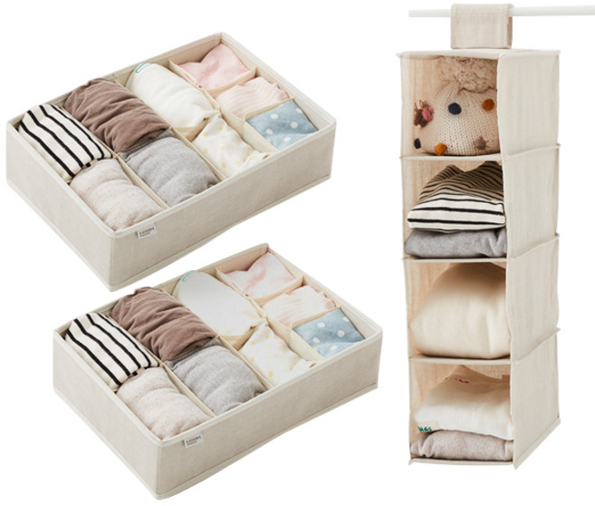 한샘 모모로 수납 정리함 2p + 행잉 오거나이져 세트, 1세트