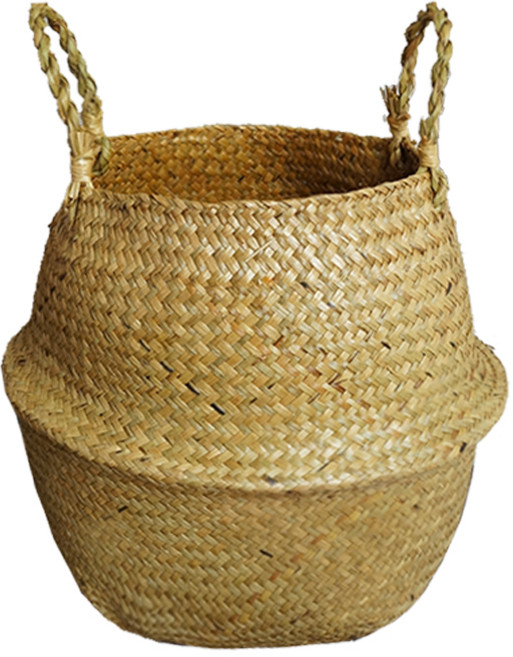 케이트가든 내추럴 왕골 해초 바구니 대, 1개