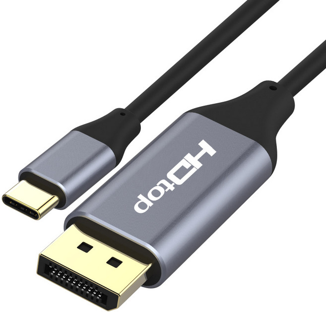 에이치디탑 C타입 TO DP 컨버터 케이블, 1.8m, 혼합색상, 1개