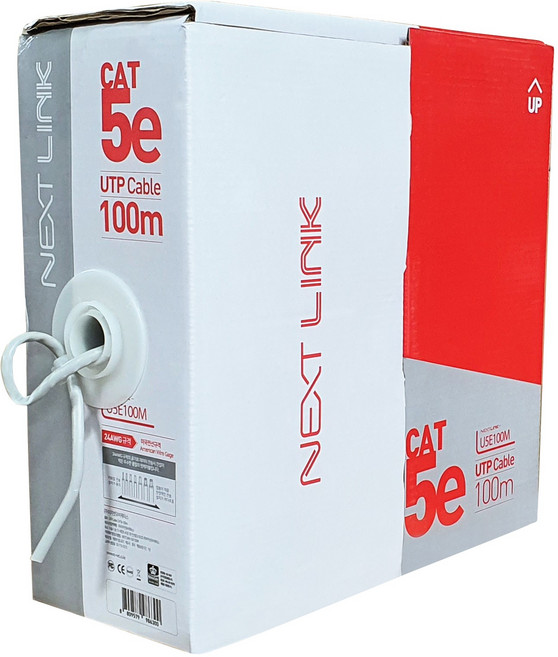 넥스트링크 UTP CAT.5E 랜케이블 인터넷 랜선 100M, 1개