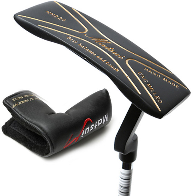 마쓰이골프 기능성 일자퍼터 블랙 + 레드 KH924 83.82cm(33인치) + 헤드커버, 4도