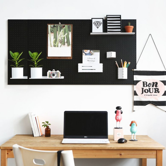 타공판닷컴 솔리드 원형 타공판 1200x600mm, 1개, 블랙